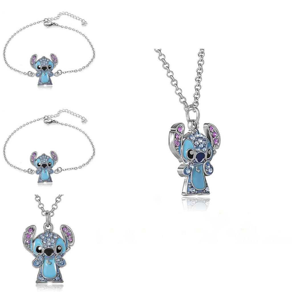 Lilo Stitch Fashion Jewelry Alloy Chain With Rhinestones For Casual Gift