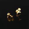 Rainbow Moonstone & CZ Earrings 925 Sterling Silver Gold Plated Fine Jewelry Gift for Her