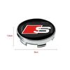 For Audi  A34pcs Car Wheel Center Hub Cap Badge Emblem Decal Wheel Sticker For Audi A3 A6 Q3 B5 B6 B7 B8 B9 Q7 8P 8V 8L A5 A4 C6 C5 C7 4F A1