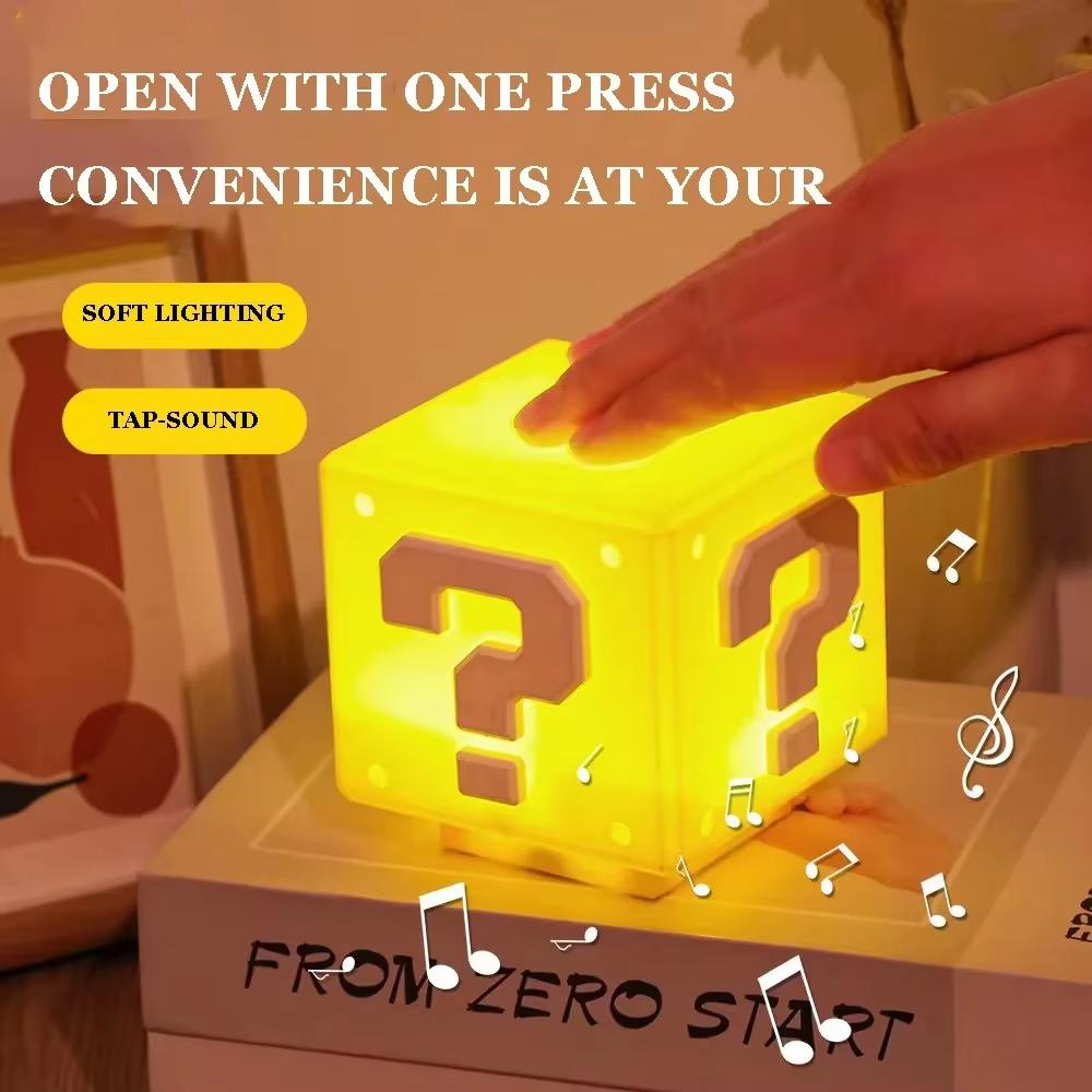 Led Question Mark Night Light With Music Peripheral Bedroom Bedside Lamp Usb Rechargeable Gift