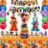31pcs Cartoon Birthday Party Supplies, Cartoon Party Decorations Set - Cartoon Banner Cake Decorations and Cartoon Birthday Balloons for Kids