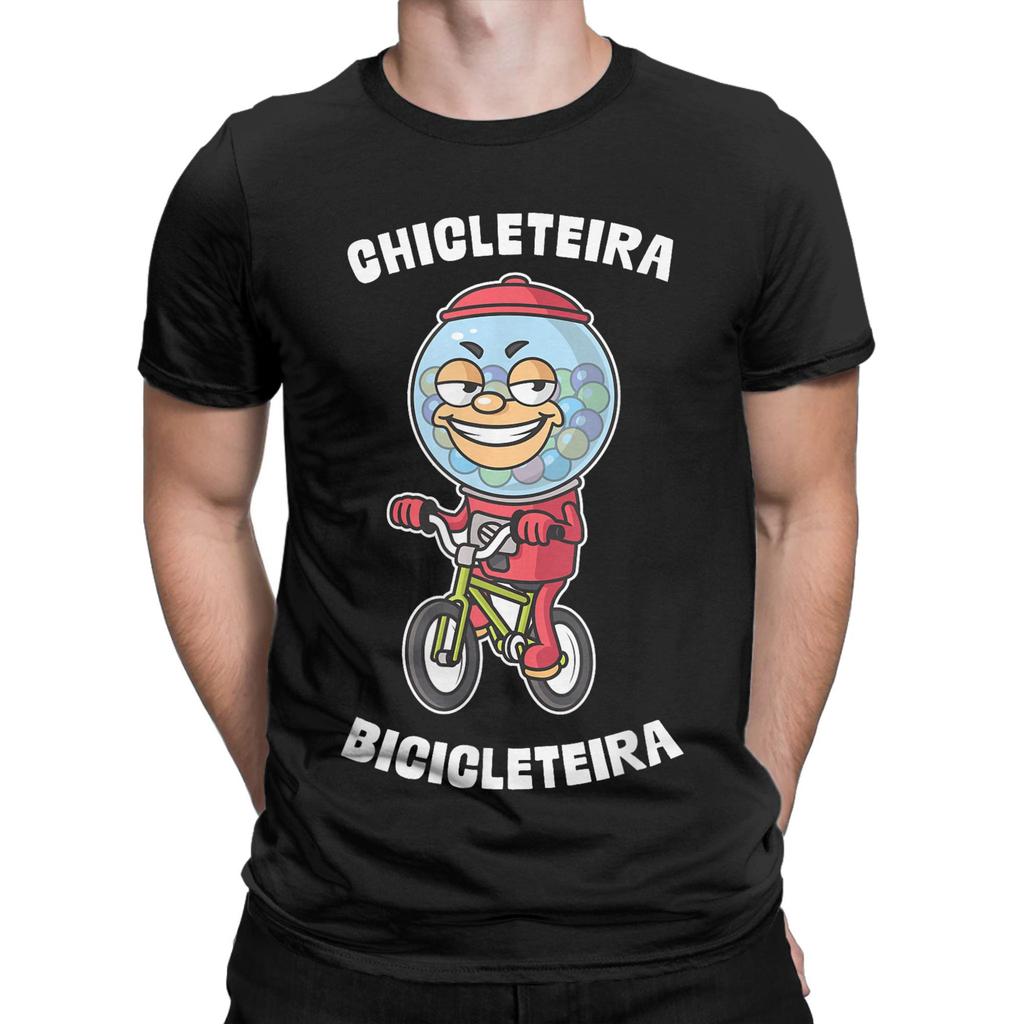 Italian Brainrot Chicleteira Bicicleteira Meme Men T Shirts Awesome Tee Shirt Short Sleeve O Neck T-Shirt Summer Tops