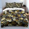 Floral Pattern Home Decor Set Soft Comfortable Duvet Cover Bedding Set Included 1*Duvet Cover & 2*Pillowcases, Gift