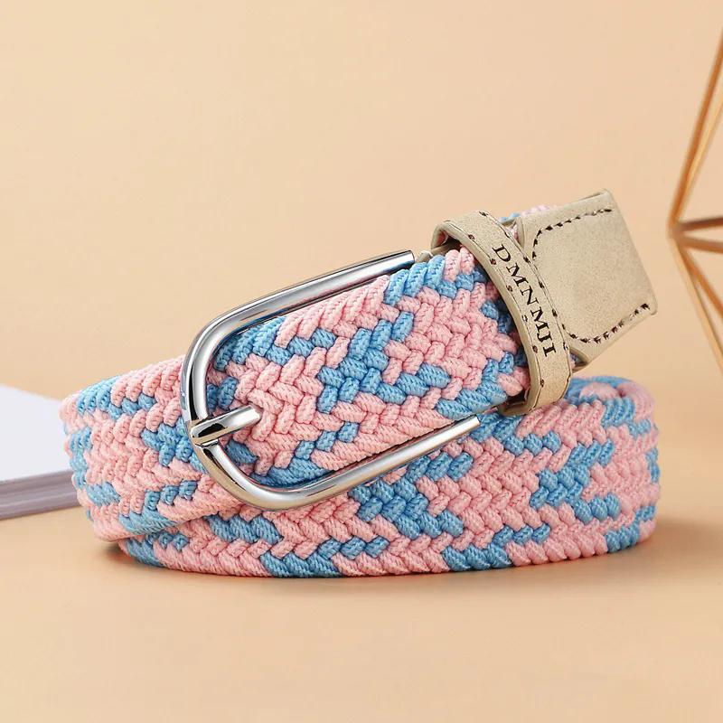 WTEMPO 1PC Bohemian Style Elegant Retro Casual Belts Color Matching Woven Belts Suitable for Summer Beach Ideal for Matching with Dresses and Skirts