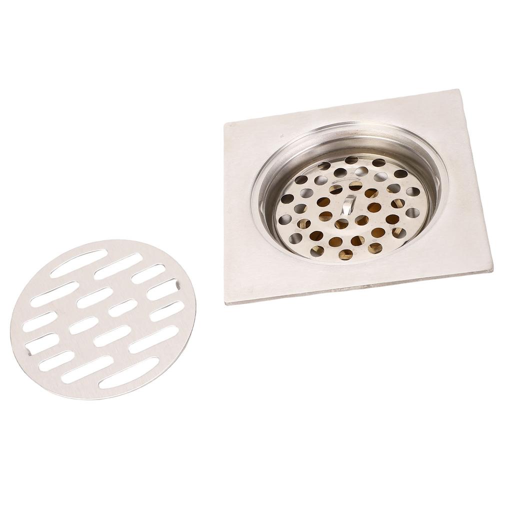 Bodenablauf Quadratisch Kupfer Edelstahl Geruchsdicht Selbstabdichtend Bodenablauf für Badezimmer Küche