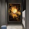 Money Wall Canvas Picture Birou Home Decor Picturi Moderne Abstracte Postere și Printuri pentru Living Room Artă de perete Fără cadru
