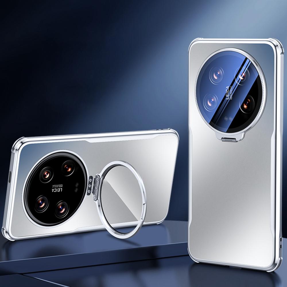 

Для Xiaomi 14 Ultra Чохол для телефону Протиударний TPU PC Задня кришка з об єктивом Підставка Grey