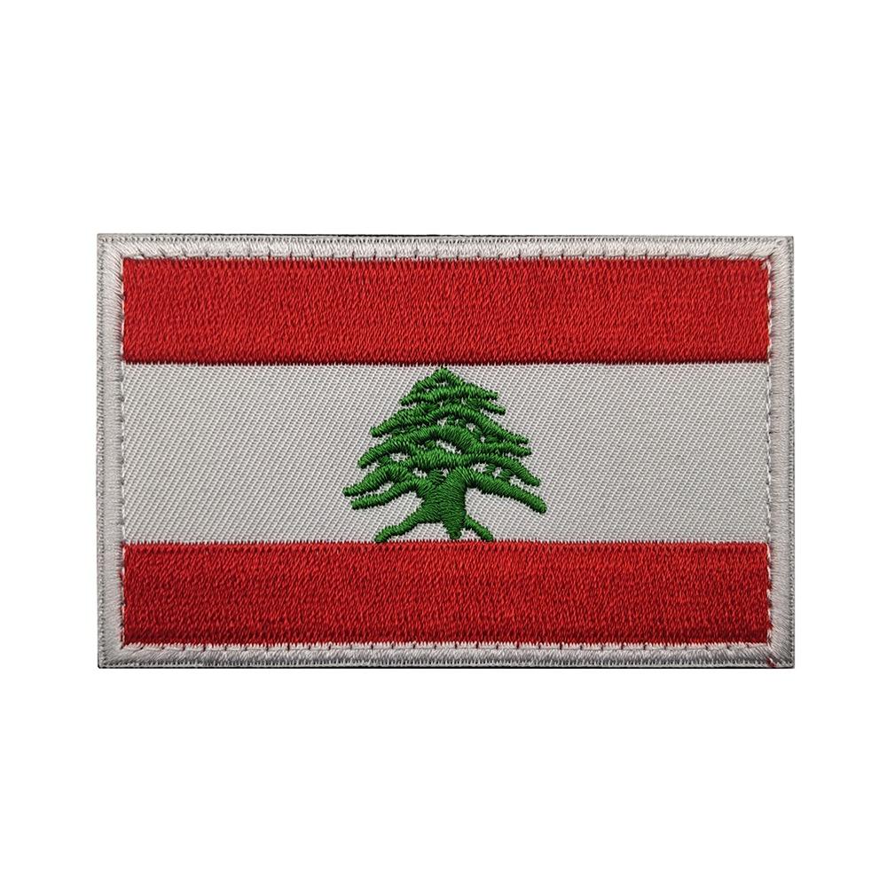 Libanon Palästina Gestickter Flaggenaufnäher Abzeichen Für Kleidung Hut Rucksäcke Deko