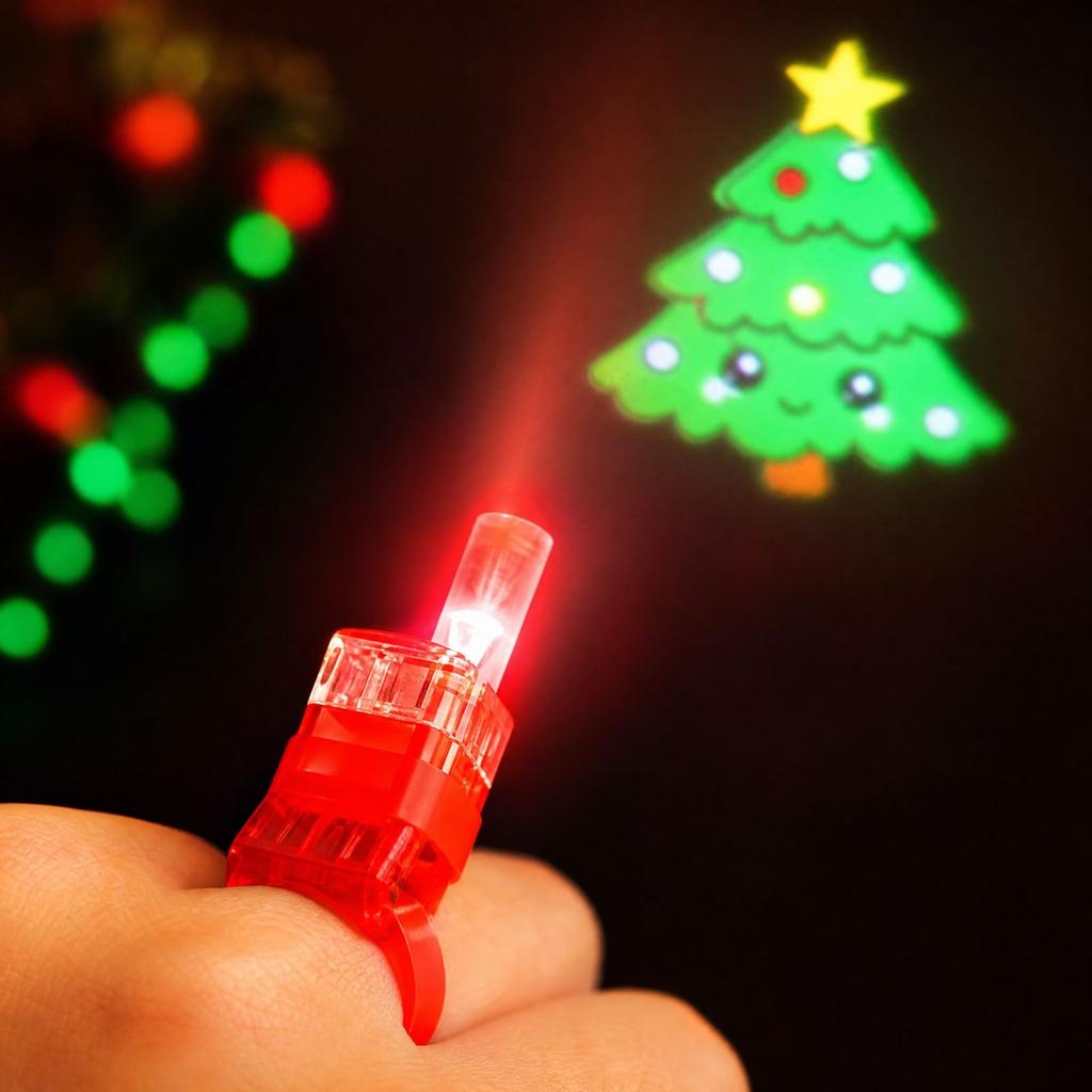 36 Pack Christmas and Halloween Projector Finger Lights, Party Favors, Light Up Toys