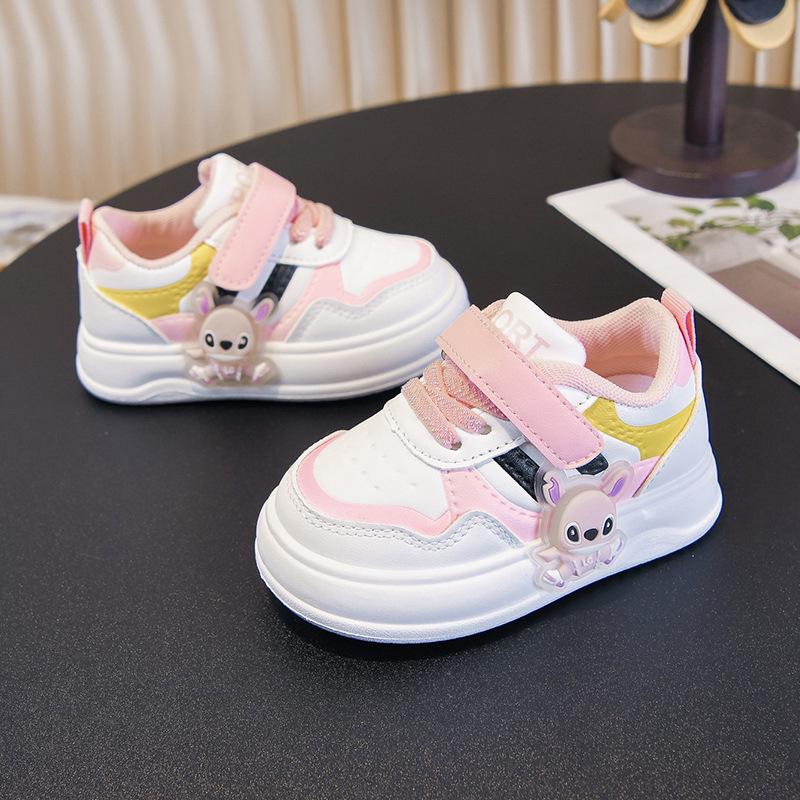 2026 Kids' Soft-Soled White Walking & Skate Shoes – Trendy Spring/Autumn Style for Boys & Girls