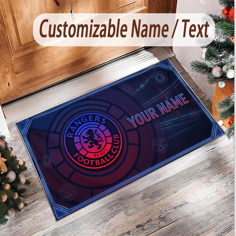 Personalized Crystal Velvet Carpet Rangers FC Pattern Non Slip Floor Rug