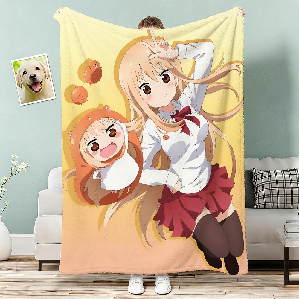 Anime Himouto! Umaru-chan Doma Umaru Throw Lightweight 240g Flannel Blanket Soft Skin-friendly for Summer Cooling 75x90cm