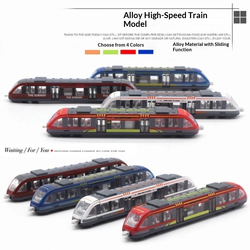 Alloy Subway Model Toy Sliding Simulation Metro Train Model Colorful Kids Educational Toy For Children Play Collection Gift