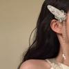 1Pcs Flower Hair Clips For Women   Pearl Tassel Bb Clips Trendy Barrettes Hair Accessories