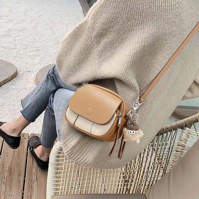 Bag New Women's Bag Crossbody Bag Small Bag Leather Small Round Bag Mini Versatile Premium Shoulder
