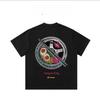 Summer New Retro American High Street Printing Loose Versatile Crew Neck Short Sleeve Cotton T-Shirt Y2k Short Sleeves Classic