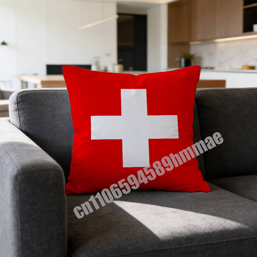 Para Suiza Suiza Funda de Cojín Decorativo Funda 30X30Cm 45X45Cm 50X50Cm Cuadrada Funda de Cojín de Oficina