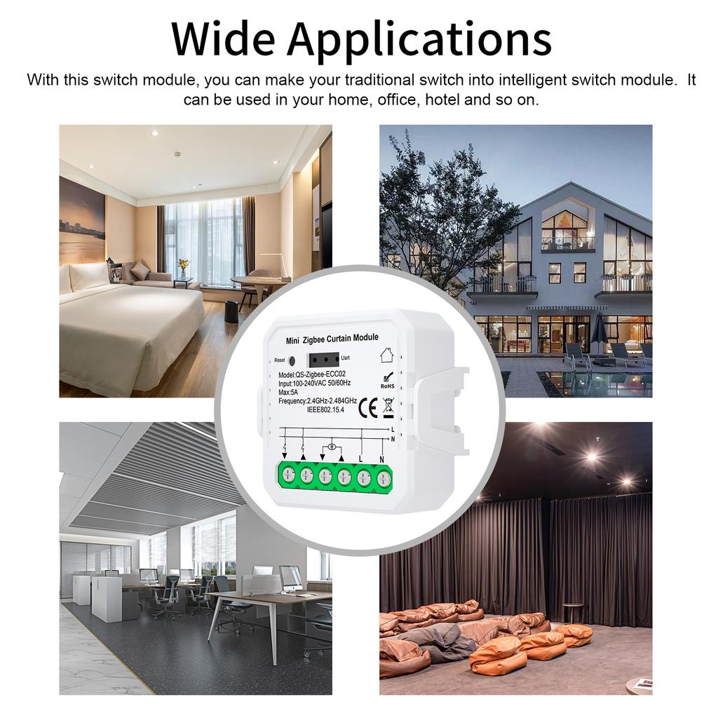 Tuya WiFi Zigbee Smart Vorhang Schalter Modul Smart Leben APP für Rollläden Rollladen Elektromotor Arbeiten mit Alexa Google Hause