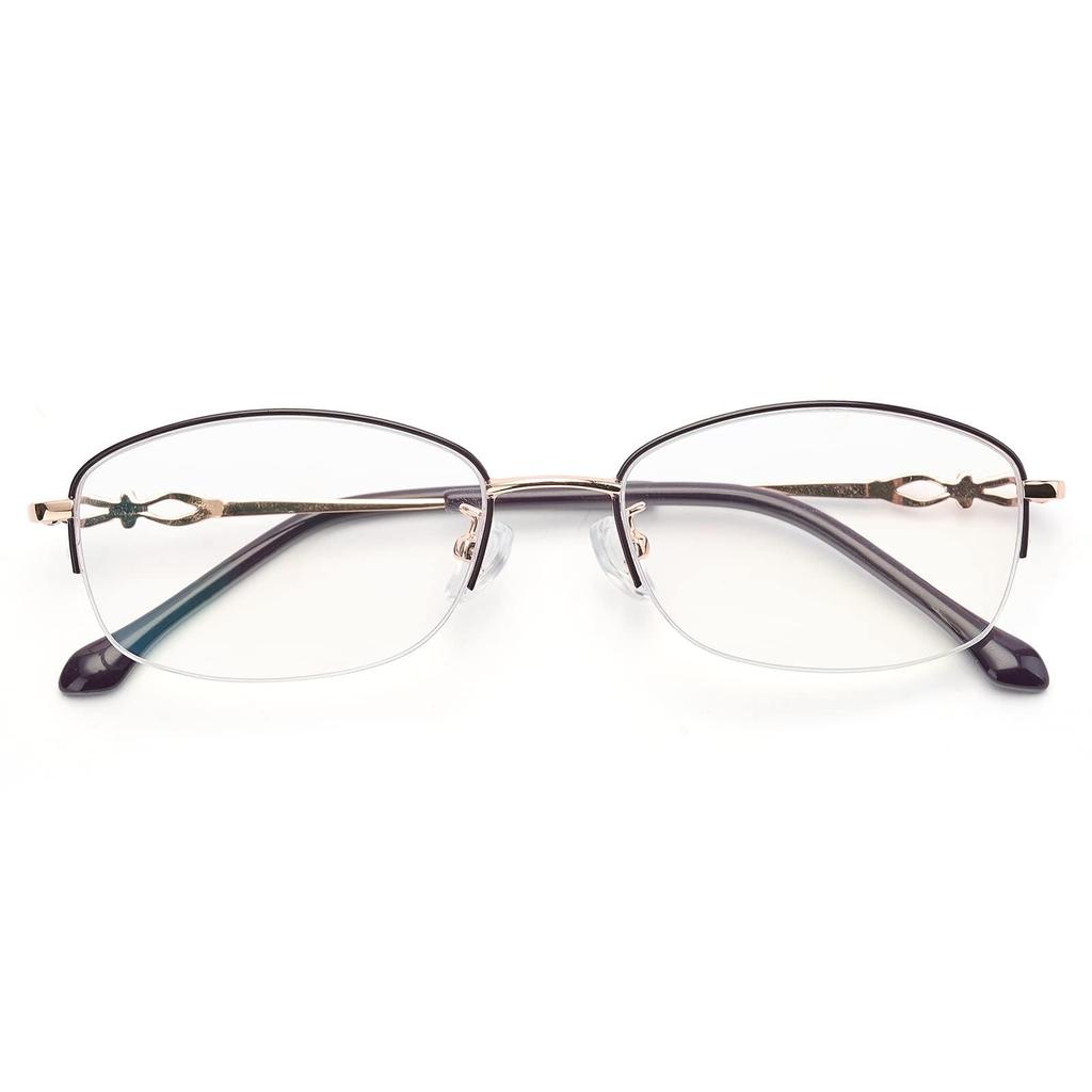 [CEETOL] Women's Reading Glasses, Progressive Multifocal, Bifocal, Stylish, Ultra-lightweight, Half-rim, Blue Light Cut, UV Cut, Made In Japan, Readin