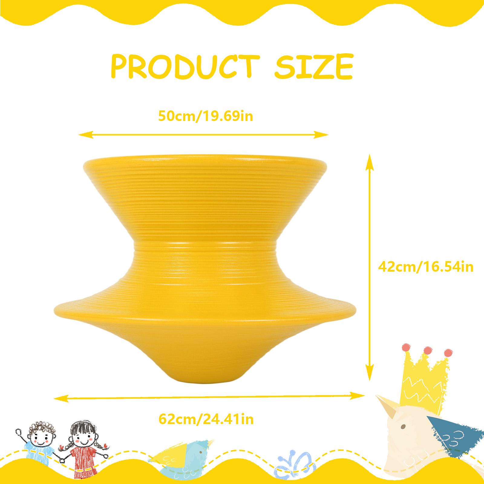 

Gyro Spun Chair 360° Rotating Gyroscope Seat Swivel Chair Spinning Sensory Seat for Outdoor Backyard Playground Or Mall Play жёлтый