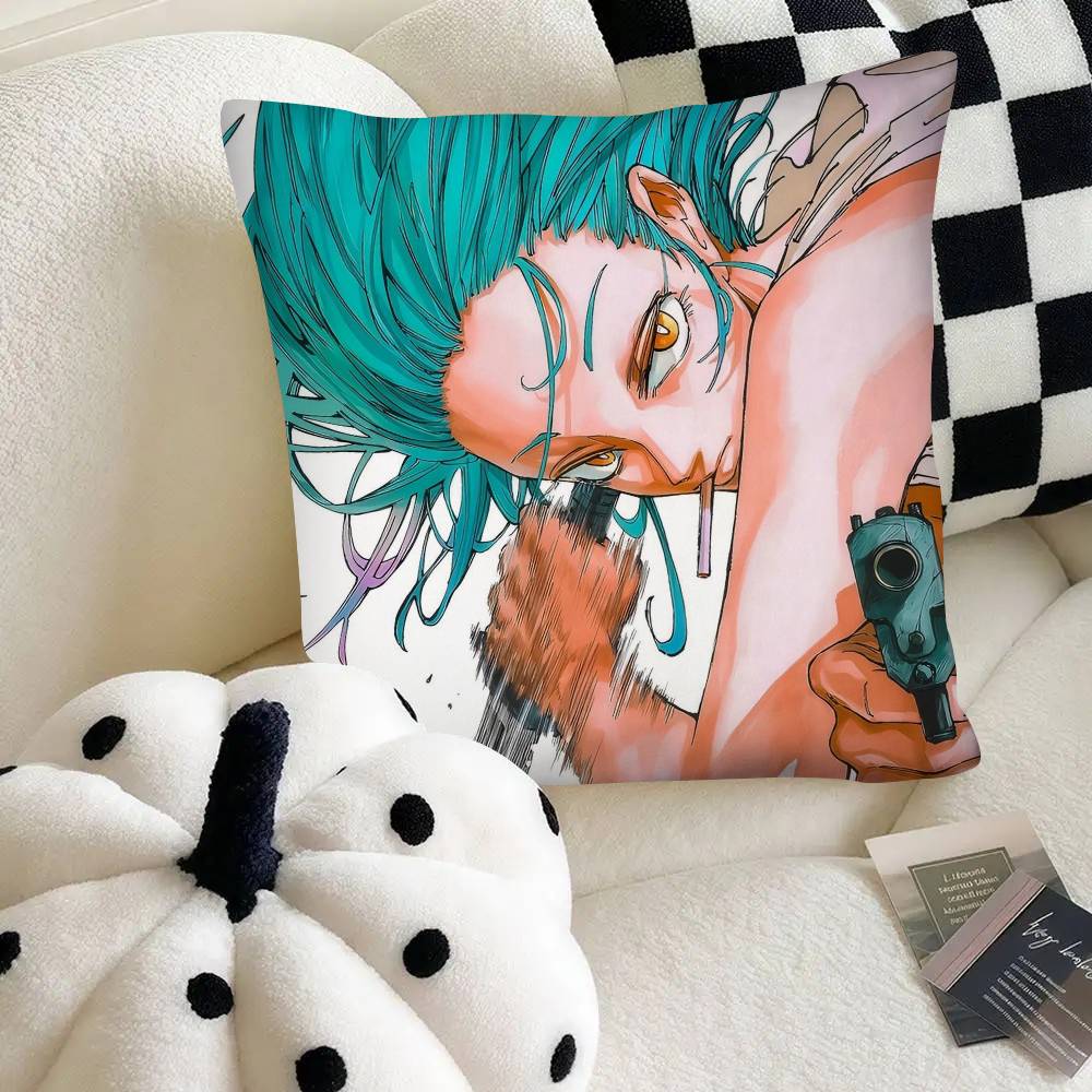 

Hot Anime Sakamoto Days Pillow Case Square Pillow Bedroom Sofa Leisure Comfort Cushion Car Home Decoration 40cm x 40cm