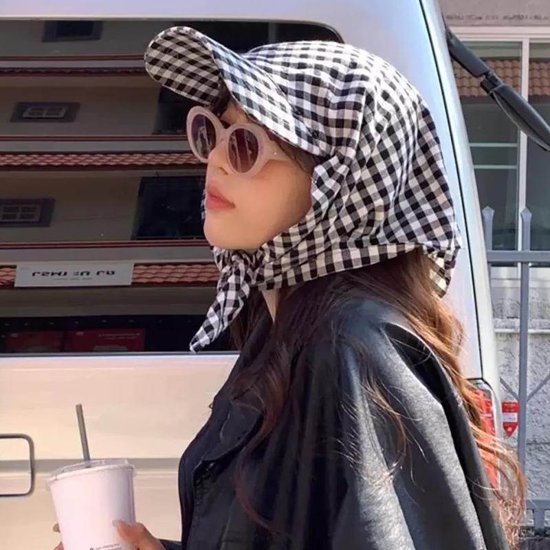 

Fashion Lace Up Headscarf Baseball Cap For Women Outdoor Travel Trendy Sun Hat 1