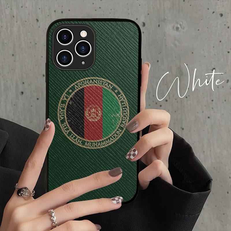 

Афганский флаг Афганистана Чехол для телефона Жесткий кожаный чехол для iPhone 11 12 13 Mini Pro Max 8 7 Plus SE 2020 X XR XS Coque iphone 13promax3
