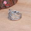 Jexxi Vintage Ancient Egyptian Sliver Color Finger Rings Women Men Fashion Talisman Jewelry