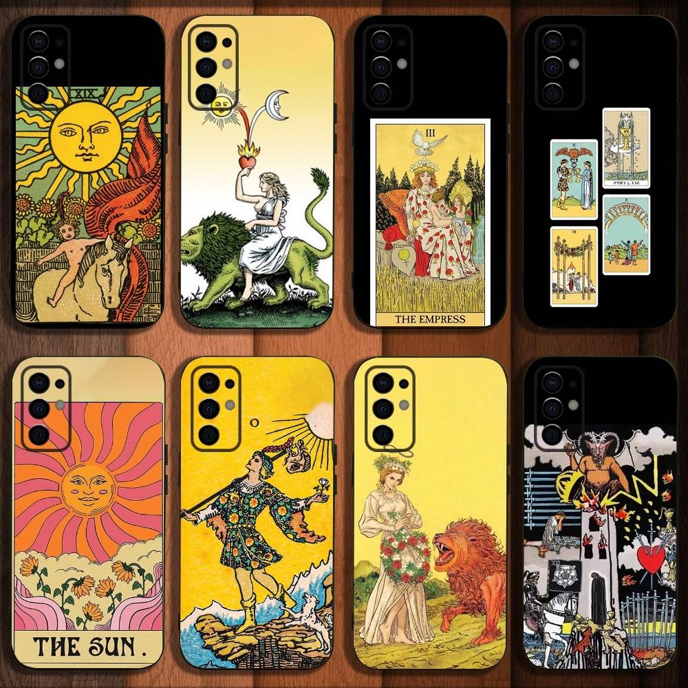 Egypt M-Mysterious Tarot Phone Case For Samsung S24,S21,S22,S23,S30,Ultra,S20,Plus,Fe,Lite,Note,10,9,5G Black Soft Cover