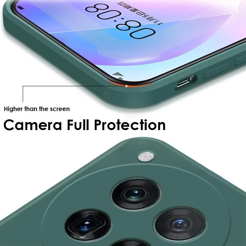 Für Für OnePlus 12 Hülle Stoßfest Quadratisch Flüssigsilikon Weiche Hülle Für OnePlus 12 One Plus 12 OnePlus12 5G Handyhülle Coque Fundas