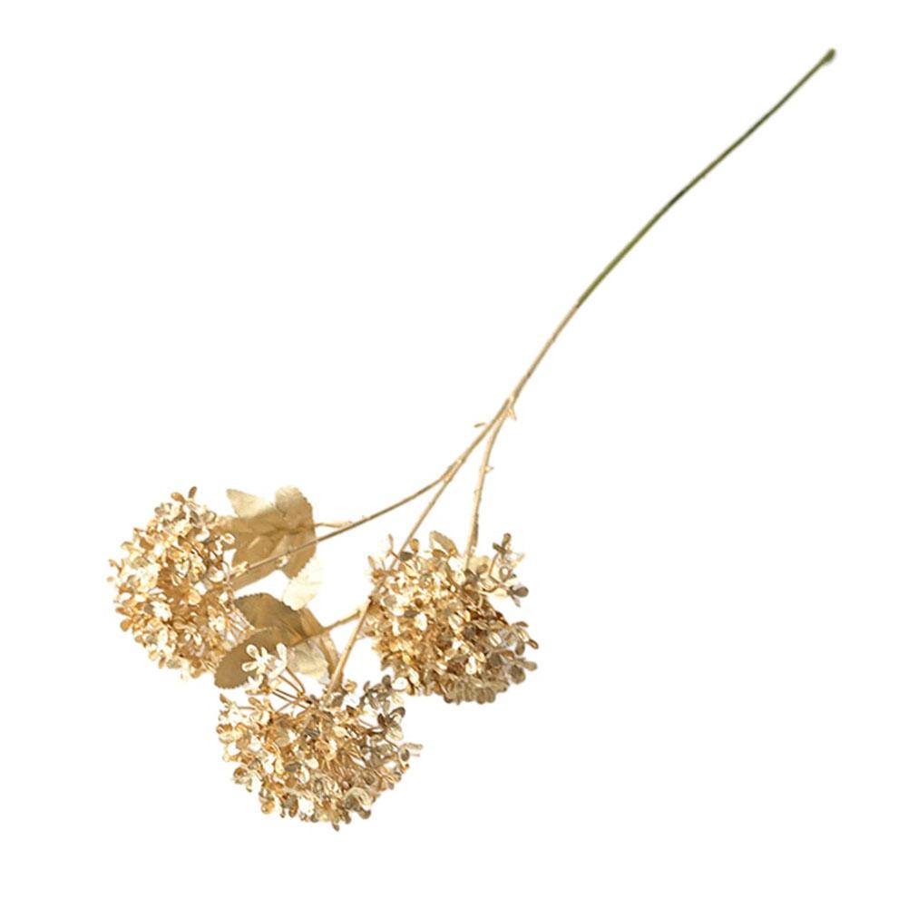 Gold Fan Leaf Simulated Flower Golden Color Plastic