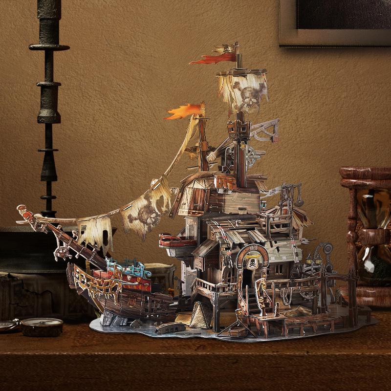 Pirates of the Caribbean Tortuga Bay 3D Jigsaw Puzzle: Handmade Rubik’s Cube Toy for Adults