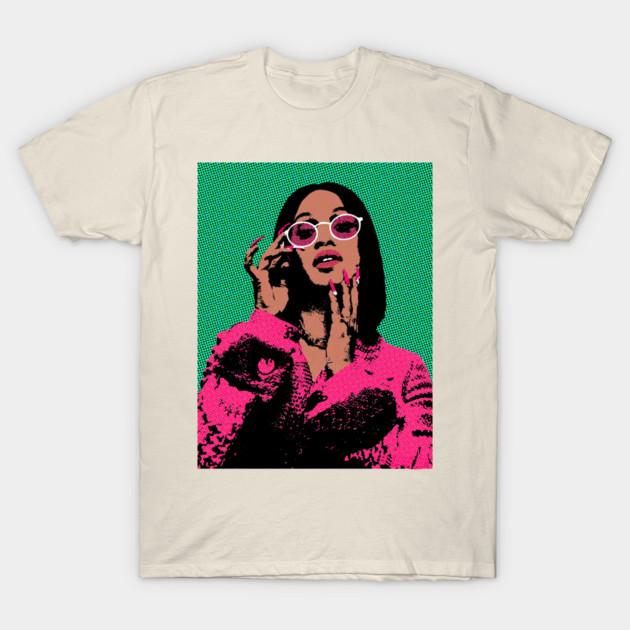 2026 Cardi B Pop Art Graphic Unisexs TShirt Unisex ONeck 100Cotton Short Sleeve Y2k Oversized Fashion Popular Tee Fans Gifts