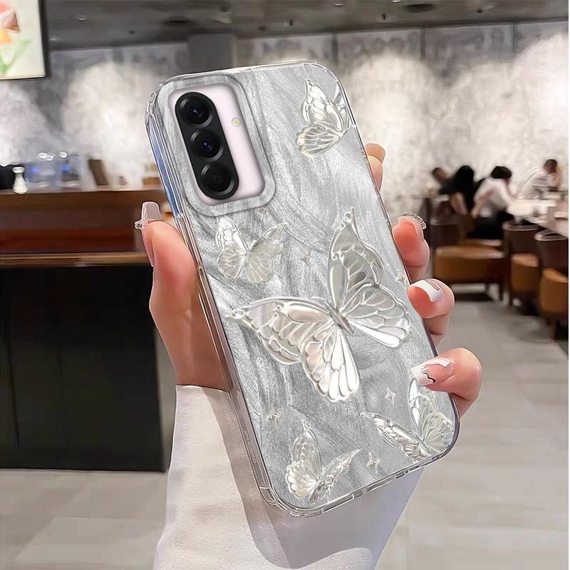 Luxury Butterfly Girls Case For Samsung Galaxy A56 A16 A26 A36 A06 A55 A35 A25 A15 A12 A32 A54 S24 S25 S22 S23 FE Fundas Cover