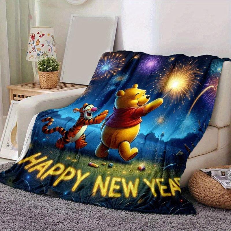 1pc Winnie The Pooh Printing Blanket - Soft, All-Season Throw for Office Blanket,Personalized Gift with Adorable Cartoon Design