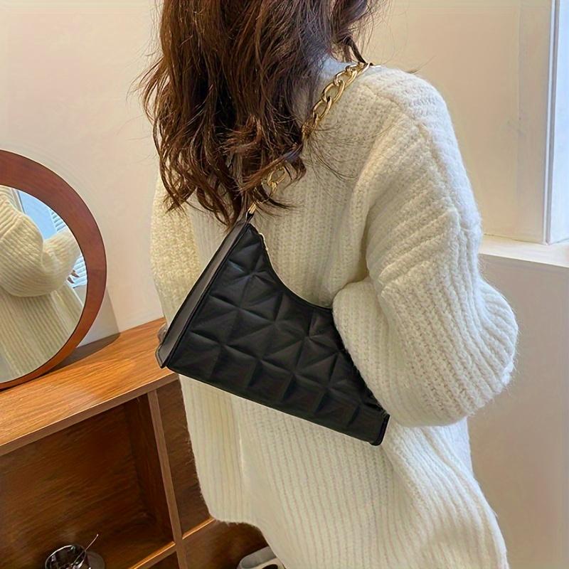 Ladies' Handbags, Fashionable Diamond Quilted Design, Perfect for Daily Commutes, Dates, Chic And Minimalist Shoulder Bag