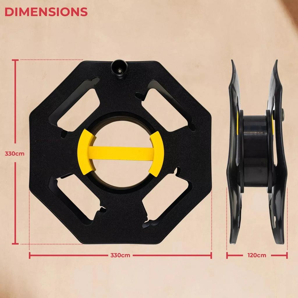 Outdoor Cable Tidy Reel 25M Storage Reel Wire Extension Tidy Frame Roll Up Stand For Caravan Yacht RV Cable Storage