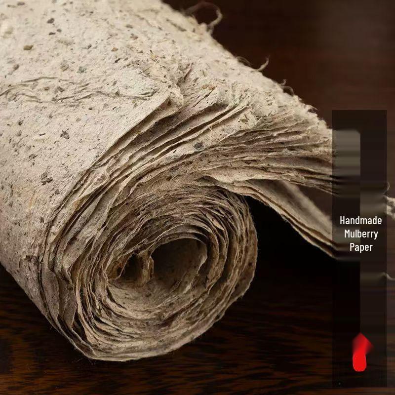 Mulberry Handmade Deckle Edge Paper for Calligraphy, Chinese Painting, and Moxibustion.