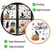 Spooky Party Decorations for Home 9PCS Halloween Static Window Stickers, Gothic Silhouette Decals, Reusable Retro Horror Stickers Waterproof PVC Glass