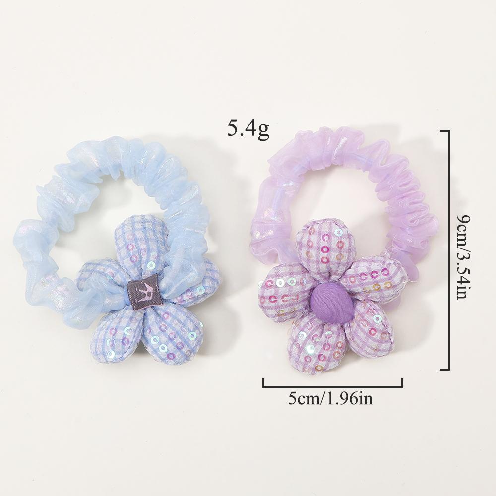 2Pcs/Lot New Solid Sunflower Rubber Band Hair Clips for Kids Fashion Headdress Girl Hairgripe Headwear Baby Hair Accessories