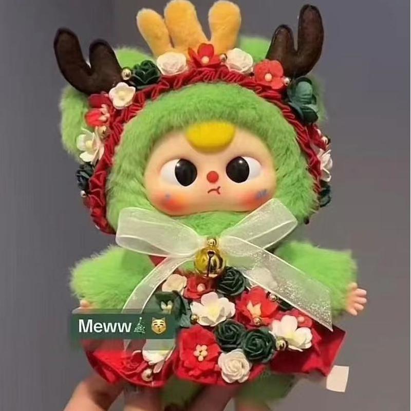 Latest Baby Three Xmas Party Collection Line Polyvinyl Chloride Material Plush Blind Case Playthings Mini Mystery Case Play Pouch Pendant Innovative