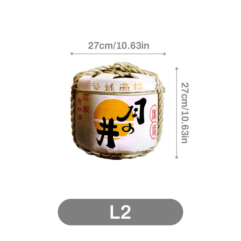 Japanese Style Restaurant Decorative Wine Barrel Sake Sushi Shop Pub Bar Display Foam Barrel Sakura Wine Cellar Decor Ornaments