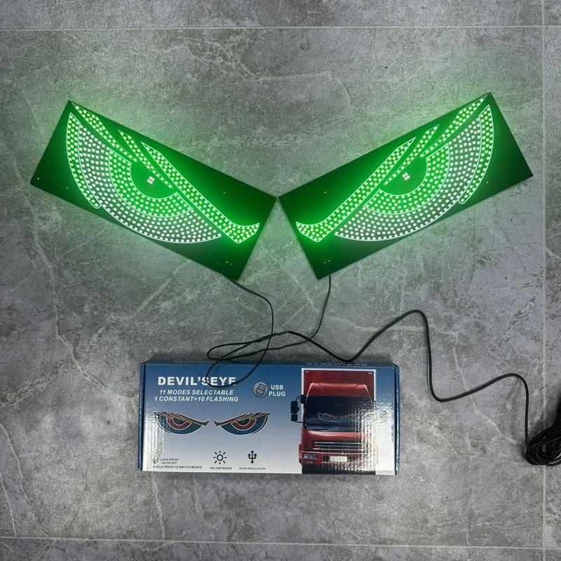 Auto Teufelsauge Licht RGB Dynamisches Dämonenauge Dekoratives Licht LED Display Dekor Pixel Panel Windschutzscheibe USB 5V Mehrfachmodus Lampe