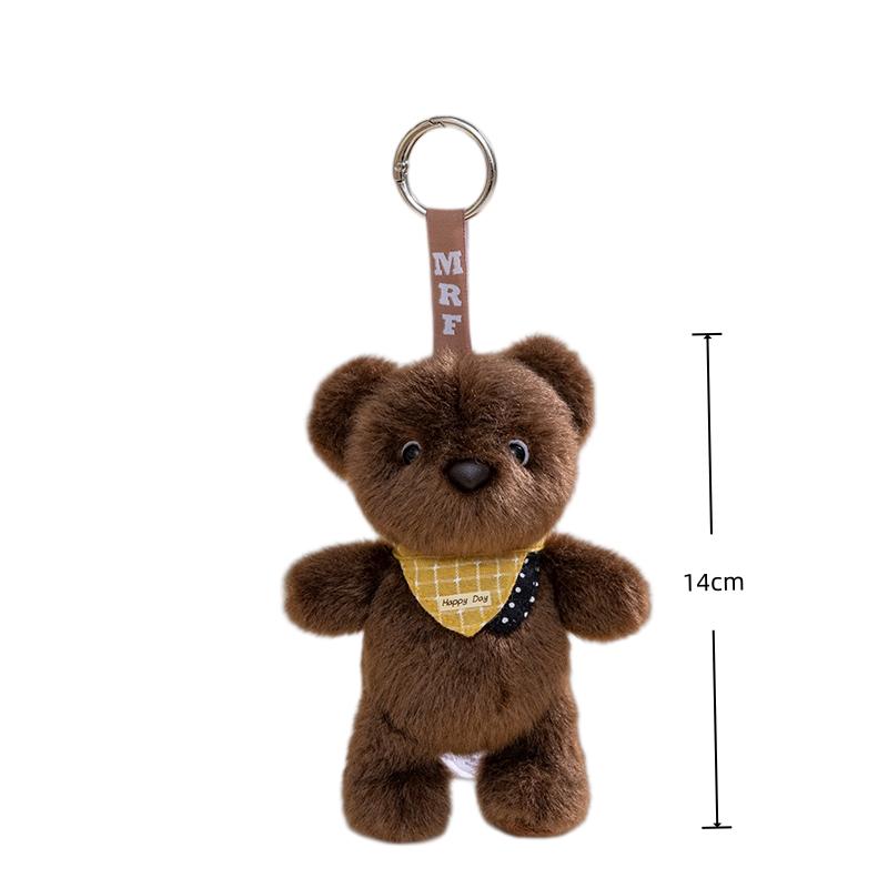 14Cm Animal Plush Toys Cartoon Bear Dog Cat Rabbit Pendant Bag Bacpack Plush Fragrant Keychain Phone Car Plush Keyrings Gifts