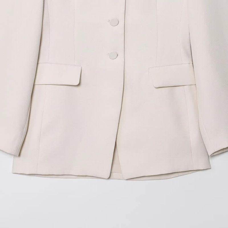 Araltay New Arrival Fashion Style Women's Clothing Fashion All-Match Minimalist Pure Color Collarless Suit Outwear 1290948