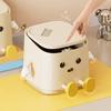 Space Saving Mini Trash Bin for Desk Press To Open Lid Plastic for Home and Office