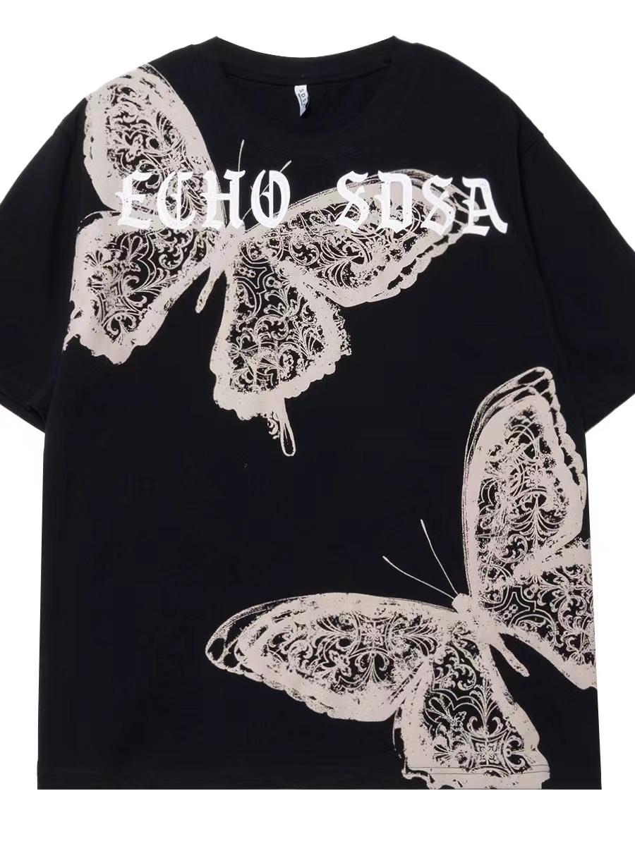 

Новая футболка Y2k, модная летняя уличная одежда на Гавайях, свитер, винтажная одежда, футболки с коротким рукавом, свободные, с круглым вырезом, 6XL S