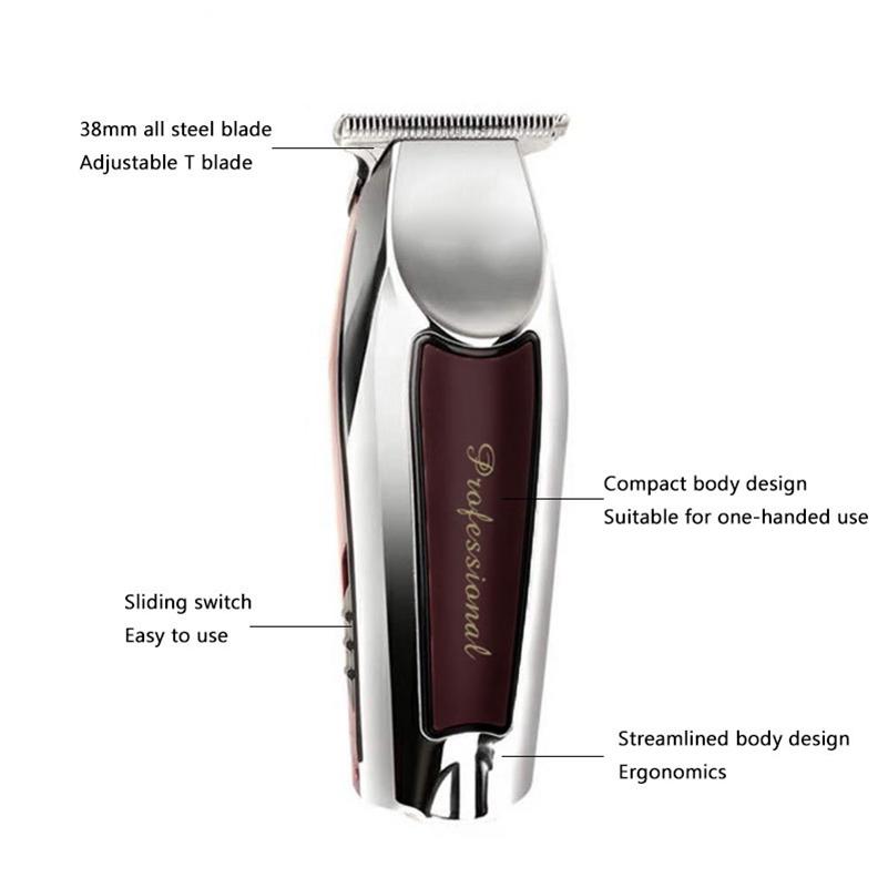 USB Rechargeable Hair Clipper Adjustable Speed Beard Barber Razor Mini Cutting Machine