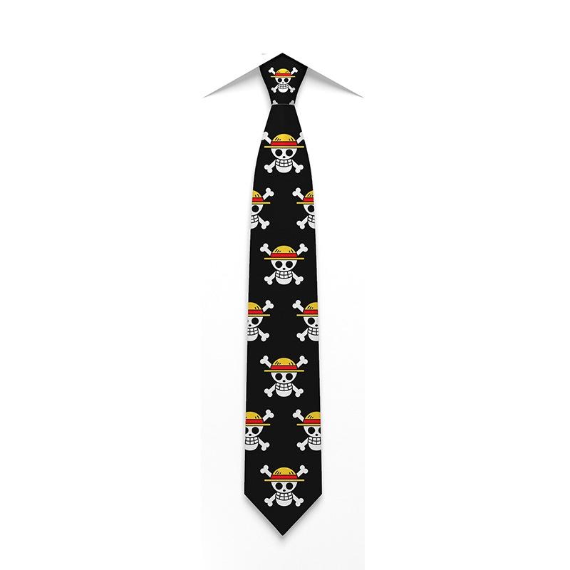 Pieces Tie One Ship Logo Necktie Shirt Accessories Anime Party Men Decoration