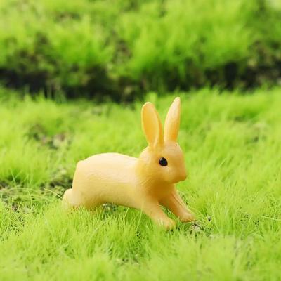 2025 NEU Hasen Osterdekoration Miniatur Hase Tierfigur Kunstharz Handwerk Mini Hase Gartenornament DIY Zubehör